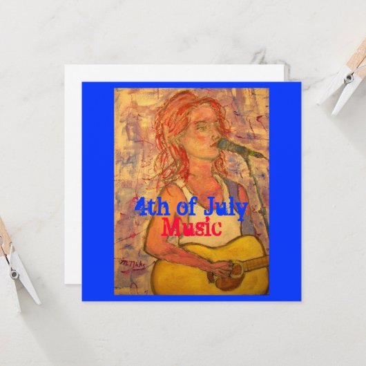 7月音楽の第4 カード (正面/裏面インサイチュ)