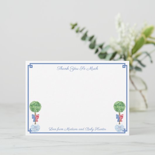 7月頭が切れるの4日または赤ん結婚坊シャワー サンキューカード (スタンド正面)