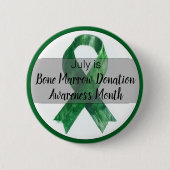 7月骨髄提供認識度月 缶バッジ (正面)
