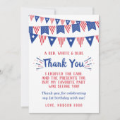 7月1日の誕生日のリトルフィレクラッカー4th サンキューカード (正面)