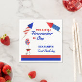 7月1日の誕生日のリトルフィレクラッカー4th スタンダードカクテルナプキン (インサイチュ)