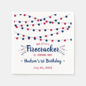 7月1日の誕生日のリトルフィレクラッカー4th スタンダードカクテルナプキン (正面)