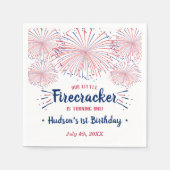 7月1日の誕生日のリトルフィレクラッカー4th スタンダードカクテルナプキン (正面)