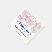 7月1日の誕生日のリトルフィレクラッカー4th スタンダードカクテルナプキン (角)