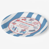 7月1日の誕生日のリトルフィレクラッカー4th ペーパープレート (アングル)