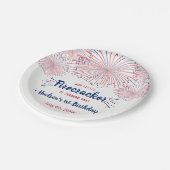 7月1日の誕生日のリトルフィレクラッカー4th ペーパープレート (アングル)