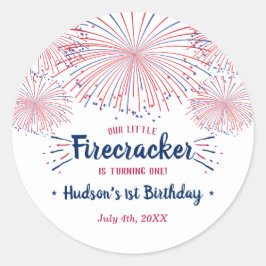 7月1日の誕生日のリトルフィレクラッカー4th ラウンドシール