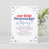 7月1日の誕生日のリトルフィレクラッカー4th 招待状 (スタンド正面)