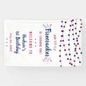 7月1日の誕生日のリトルフィレクラッカー4th 横断幕 (横)