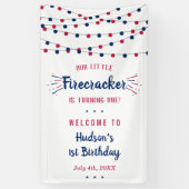 7月1日の誕生日のリトルフィレクラッカー4th 横断幕 (縦)