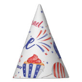 7月1日の誕生日の愛国的な4日 パーティーハット (右)