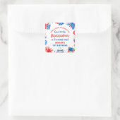 7月1日の誕生日の私たちの小さな爆竹4日 スクエアシール (バッグ)