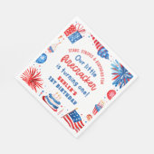 7月1日の誕生日の私たちの小さな爆竹4日 スタンダードランチョンナプキン (角)