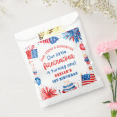 7月1日の誕生日の私たちの小さな爆竹4日 フェイバーバッグ (封をした状態)