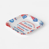 7月1日の誕生日の私たちの小さな爆竹4日 ペーパープレート (傾斜あり)