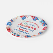 7月1日の誕生日の私たちの小さな爆竹4日 ペーパープレート (アングル)