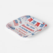 7月1日の誕生日の私たちの小さな爆竹4日 ペーパープレート (傾斜あり)