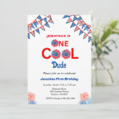 7月1日の4日の誕生日赤白青愛国心 招待状 (スタンド正面)