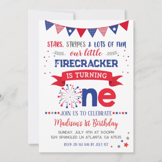 7月1日の4日 招待状 (正面)