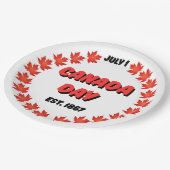 7月1日カナダデイエスト。1867 ペーパープレート (アングル)