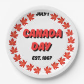 7月1日カナダデイエスト。1867 ペーパープレート (正面)