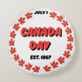 7月1日カナダデイエスト。1867 ラウンドクッション (裏面)