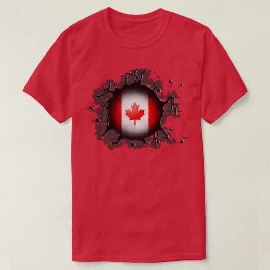 7月1日カナダ日国旗 Tシャツ (デザイン正面)