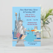 7月1日バースデーボーイパーティの招待状 招待状 (スタンド正面)