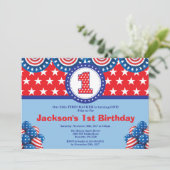 7月1日第4回誕生日招待状 招待状 (スタンド正面)