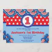 7月1日第4回誕生日招待状 招待状 (正面/裏面)