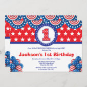 7月1日第4回誕生日招待状 招待状 (正面/裏面)