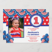 7月1日第4回誕生日招待状 招待状 (正面/裏面)