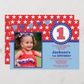 7月1日第4回誕生日招待状 招待状 (正面/裏面)