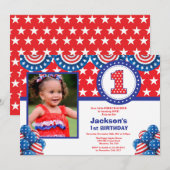 7月1日第4回誕生日招待状 招待状 (正面/裏面)