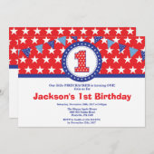 7月1日第4回誕生日招待状 招待状 (正面/裏面)