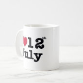 7月12日誕生日の私の日 コーヒーマグカップ (正面左)