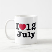 7月12日誕生日の私の日 コーヒーマグカップ (左)