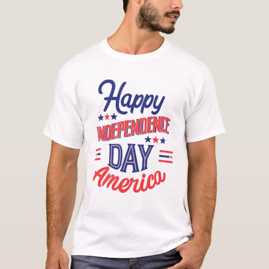 7月14日 アメリカ独立記念日のお祝いに Tシャツ (正面)