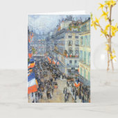 7月14日Rue Daunnou by Childe Hasssam カード (黄色い花)