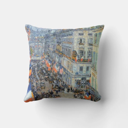 7月14日Rue Daunnou by Childe Hasssam クッション (裏面)