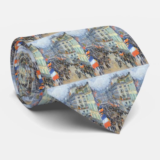 7月14日Rue Daunnou by Childe Hasssam ネクタイ (ロール)