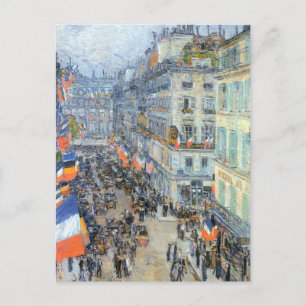 7月14日Rue Daunou By Childe Hassam ポストカード