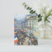 7月14日Rue Daunou By Childe Hassam ポストカード (スタンド正面)