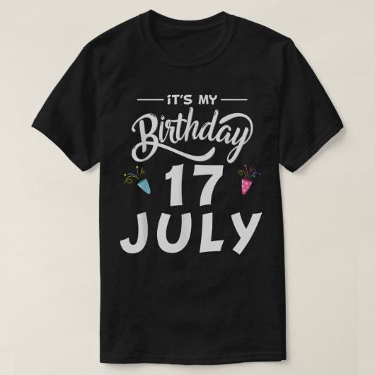 7月17日の記念パーティーの~への特別な機会 Tシャツ (デザイン正面)