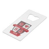 7月1-22日のかに座の誕生日紋章™ クレジットカード栓抜き (裏面アングル)