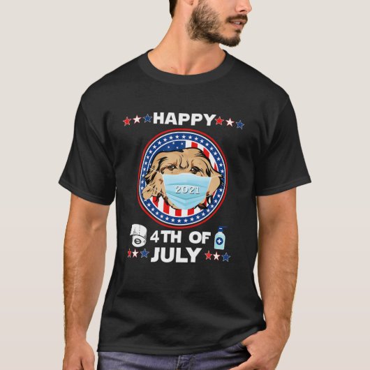 7月2日の第4日にマスクで愛犬コックパオ Tシャツ (正面)