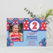 7月2日の4日誕生日招待状 招待状 (スタンド正面)