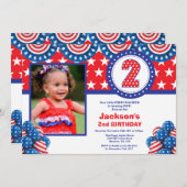 7月2日第4回第2誕生日招待状 招待状 (正面/裏面)