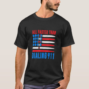 7月2日Amentmの911 4thをダイヤルするよりも高速 Tシャツ