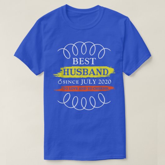 7月20結婚日最高の以来の第2回夫 Tシャツ (デザイン正面)